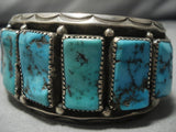 Opulent Vintage Native American Navajo Turquoise Sterling Silver Bracelet-Nativo Arts