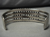 Opulent Vintage Native American Zuni Snake Eyes Turquoise Sterling Silver Bracelet Old-Nativo Arts