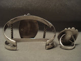 Opulent Vintage Navajo Bisbee/ Persin Turquoise Native American Jewelry Silver Bracelet Ring-Nativo Arts