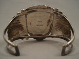 Opulent Vintage Navajo Blue Diamond Turquoise Native American Jewelry Silver Flank Bracelet-Nativo Arts