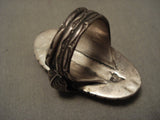 Opulent Vintage Navajo Carl And Irene Clark Turquoise Native American Jewelry Silver Ring-Nativo Arts
