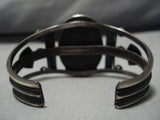 Opulent Vintage Navajo Gaspeite Sterling Silver Native American Bracelet Old-Nativo Arts