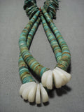 Opulent Vintage Navajo Green Turquoise Native American Royston Necklace Old-Nativo Arts