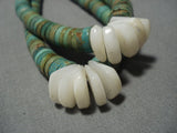 Opulent Vintage Navajo Green Turquoise Native American Royston Necklace Old-Nativo Arts