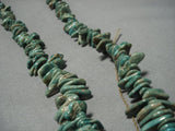 Opulent Vintage Navajo Green Turquoise Native American Royston Necklace Old-Nativo Arts