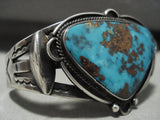 Opulent Vintage Navajo High Grade Turquoise Native American Jewelry Silver Bracelet Old-Nativo Arts