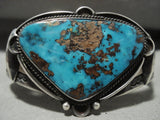 Opulent Vintage Navajo High Grade Turquoise Native American Jewelry Silver Bracelet Old-Nativo Arts