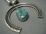 Opulent Vintage Navajo Huge Cone Turquoise Sterling Native American Jewelry Silver Necklace Old Pawn-Nativo Arts