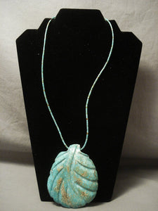 Opulent Vintage Navajo Native American Jewelry jewelry 'Best Carico Lake Turquoise' Necklace-Nativo Arts