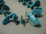 Opulent Vintage Navajo Native American Jewelry jewelry Bisbee Turquoise Heishi Necklace Old Pawn-Nativo Arts