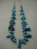Opulent Vintage Navajo Native American Jewelry jewelry Bisbee Turquoise Heishi Necklace Old Pawn-Nativo Arts