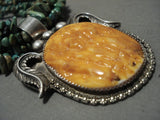 Opulent Vintage Navajo Native American Jewelry jewelry Royston Turquoise Shell Necklace Old-Nativo Arts