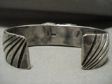 Opulent Vintage Navajo Persin/ Bisbee Turquoise Native American Jewelry Silver Leaf Bracelet-Nativo Arts