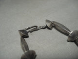 Opulent Vintage Navajo Red Mountain Turquoise Native American Jewelry Silver Tube Necklace Old-Nativo Arts