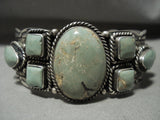 Opulent Vintage Navajo Royston Turquoise Native American Jewelry Silver Bracelet Old-Nativo Arts