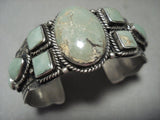 Opulent Vintage Navajo Royston Turquoise Native American Jewelry Silver Bracelet Old-Nativo Arts