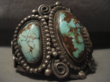 Opulent Vintage Navajo Turquoise Native American Jewelry Silver Bracelet- For Serious Collectors-Nativo Arts