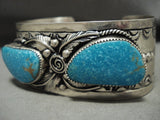 Opulent Vintage Navajo Turquoise Native American Jewelry Silver Bracelet Old Pawn-Nativo Arts