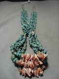 Opulent Vintage Santo Domingo/ Navajo Native American Jewelry jewelry Royston Turquoise Jacla Necklace-Nativo Arts