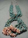 Opulent Vintage Santo Domingo/ Navajo Native American Jewelry jewelry Royston Turquoise Jacla Necklace-Nativo Arts