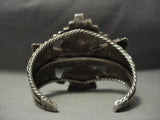 Opulent Vintage Zuni Royston Turquoise Knifewing Native American Jewelry Silver Bracelet-Nativo Arts