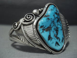 Outstanding Vintage Navajo Old Morenci Turquoise Sterling Native American Jewelry Silver Cuff Bracelet-Nativo Arts