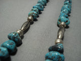 Over 60 Nuggets Vintage Navajo Native American Jewelry jewelry Turquoise Sterling Silver Necklace Old-Nativo Arts