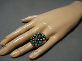 Plethora Of Snake Eyes Turquoise Vintage Native American Jewelry Navajo Sterling Silver Ring Old-Nativo Arts