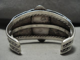 Powerful Vintage Navajo 'Duel Native American Jewelry Silver Sheild' Turquoise Snake Eye Native American Jewelry Silver Bracelet-Nativo Arts