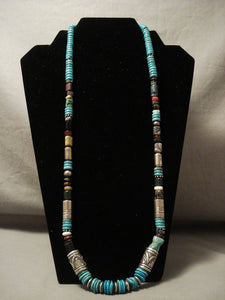 Private Layaway- Authentic And More Rare Vintage Thomas Singer 'Drum Tube Bead' Native American Jewelry Silver Necklace-Nativo Arts