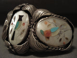 Private layaway Hvy Vintage Navajo Wide Bird Vintage Zuni/ Navajo Native American Jewelry Silver Bracelet-Nativo Arts