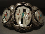 Private layaway Hvy Vintage Navajo Wide Bird Vintage Zuni/ Navajo Native American Jewelry Silver Bracelet-Nativo Arts