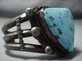 Pure Opulence!! Early 1900's Vintage Navajo Turquoise Sterling Native American Jewelry Silver Bracelet-Nativo Arts