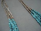 Quality And Unique!! Vintage Native American Jewelry Navajo Sterling Silver Turquoise Necklace Old-Nativo Arts