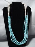 Quality And Unique!! Vintage Native American Jewelry Navajo Sterling Silver Turquoise Necklace Old-Nativo Arts