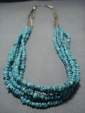 Quality And Unique!! Vintage Native American Jewelry Navajo Sterling Silver Turquoise Necklace Old-Nativo Arts