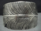 Quality Ben Begaye Sterling Silver Feather Genius Native American Jewelry Navajo Bracelet-Nativo Arts