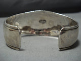 Quality Evie Johnson Vintage Native American Jewelry Navajo Lapis Sterling Silver Cuff Bracelet Old-Nativo Arts