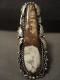Quality Huge Navajo Tso Family Agate Sterling Native American Jewelry Silver Ring-Nativo Arts