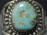 Quality!! Natural Deposit #8 Turquoise Vintage Navajo Sterling Native American Jewelry Silver Bracelet-Nativo Arts