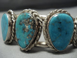 Quality Rare Turquoise Vintage Native American Jewelry Navajo Sterling Silver Cuff Bracelet-Nativo Arts