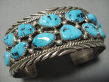 Quality Sky Blue Turquoise Vintage Native American Jewelry Navajo Sterling Silver Bracelet-Nativo Arts