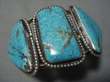 Quality Vintage Native American Jewelry Navajo #8 Turquoise Sterling Silver Bracelet Old-Nativo Arts