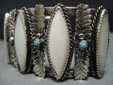 Quality!! Vintage Native American Jewelry Navajo Snake Eyes Turquoise Pearl Sterling Silver Bracelet-Nativo Arts