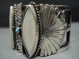 Quality!! Vintage Native American Jewelry Navajo Snake Eyes Turquoise Pearl Sterling Silver Bracelet-Nativo Arts