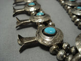 Quality Vintage Native American Jewelry Navajo Sterling Silver Turquoise Squash Blossom Necklace Old-Nativo Arts