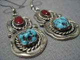 Quality!! Vintage Native American Jewelry Navajo Turquoise Sterling Silver Squash Blossom Necklace-Nativo Arts