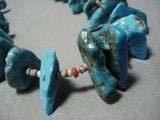 Quality!! Vintage Native American Navajo Turquoise Nugget Coral Silver Necklace Old-Nativo Arts