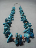 Quality!! Vintage Native American Navajo Turquoise Nugget Coral Silver Necklace Old-Nativo Arts