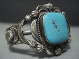 Quality Vintage Navajo #8 Turquoise Sterling Native American Jewelry Silver Bracelet Old-Nativo Arts